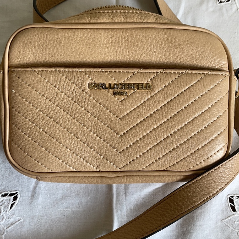 Karl Lagerfeld Tan Leather Bag